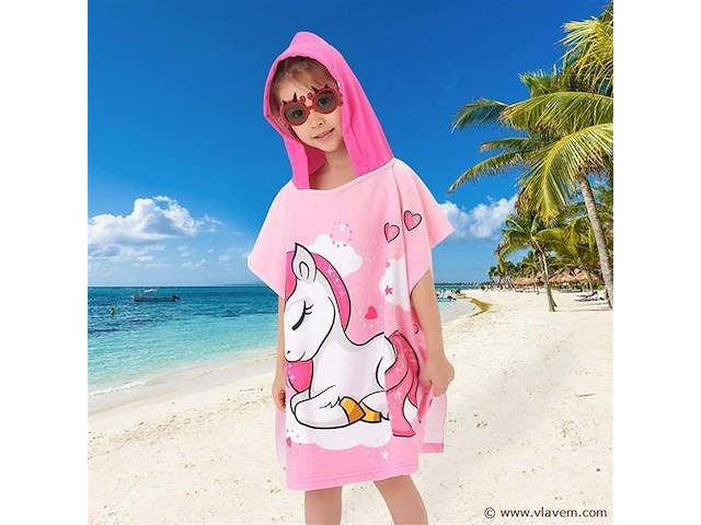 3x kinder poncho-handdoek - afbeelding 1 van  7