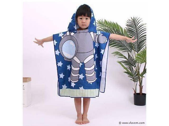 3x kinder poncho-handdoek - afbeelding 4 van  7
