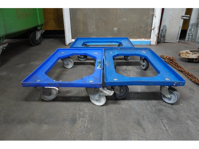 3x kunststof transportdolly - afbeelding 2 van  5