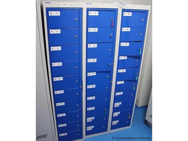 3x lockerkast, qmp, met 10 individuele lockers - afbeelding 1 van  1