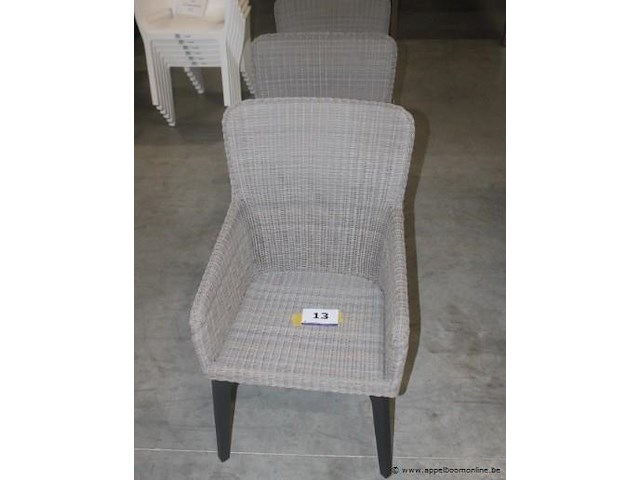 3x luxor dining chair alu legs with cushion - polyloom pebble | luxor dining chair alu legs with cushion - polyloom pebble - afbeelding 1 van  2