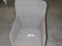 3x luxor dining chair alu legs with cushion - polyloom pebble | luxor dining chair alu legs with cushion - polyloom pebble - afbeelding 1 van  2