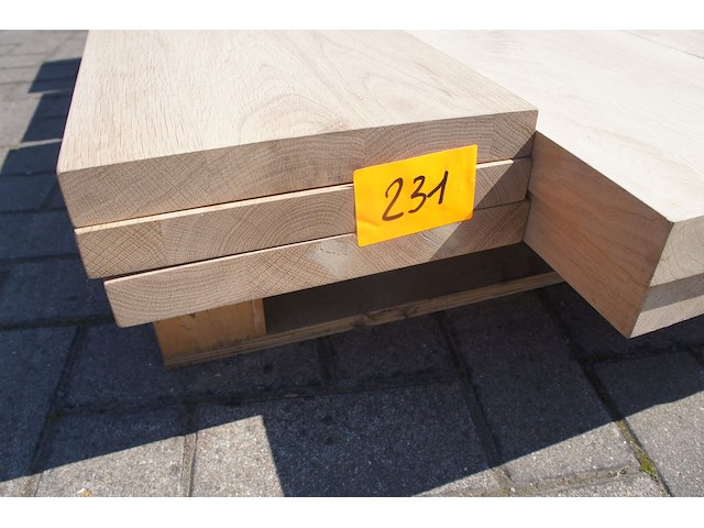 3x massief eiken legbord 33mm - afbeelding 1 van  3