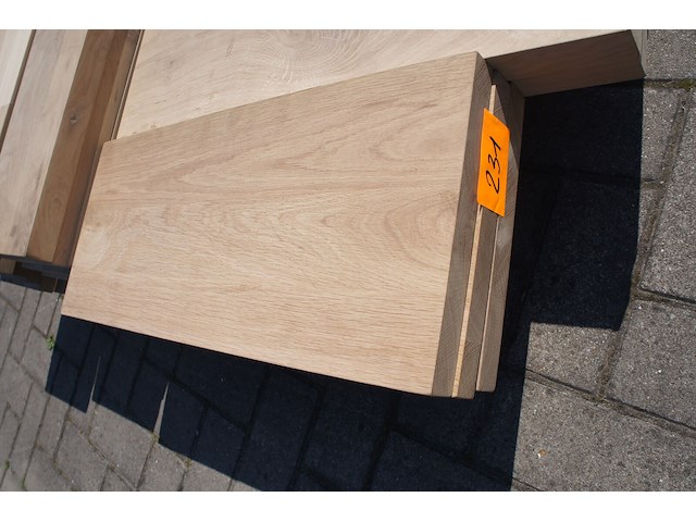 3x massief eiken legbord 33mm - afbeelding 2 van  3