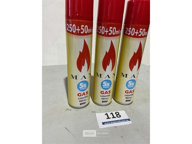 3x max gasvulling aansteker 3x300ml - afbeelding 3 van  3
