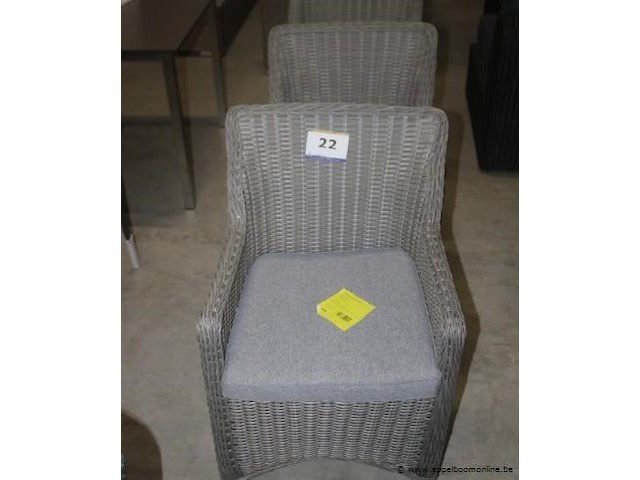 3x merlot armstoel inclusief zitkussen - afbeelding 1 van  2