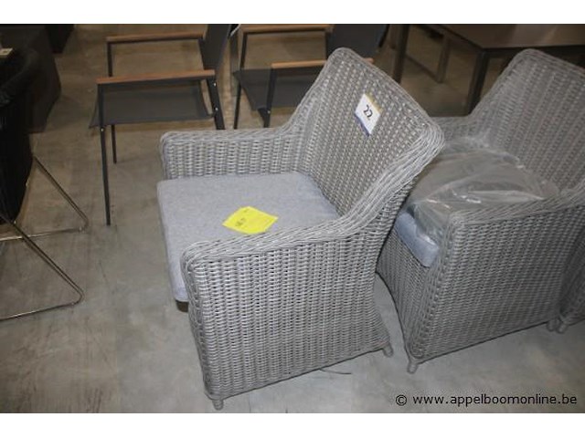 3x merlot armstoel inclusief zitkussen - afbeelding 2 van  2