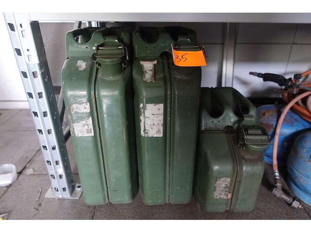 3x metalen jerrycan - afbeelding 1 van  4