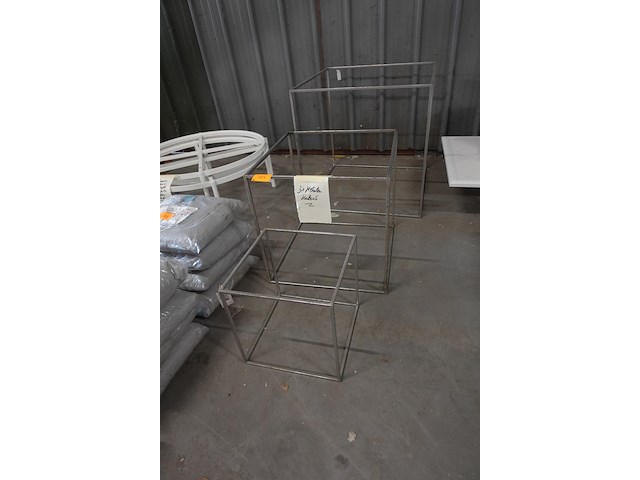 3x metalen kubus - afbeelding 2 van  4