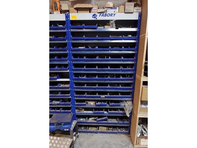 3x metalen rek fabory + inhoud - afbeelding 1 van  11