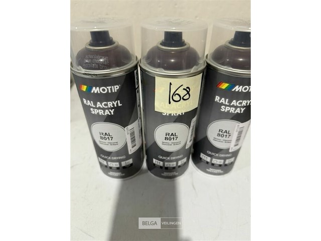 3x motip acryl chocoladebruin ral8017 400ml (houdbaar tot 2034) - afbeelding 2 van  3