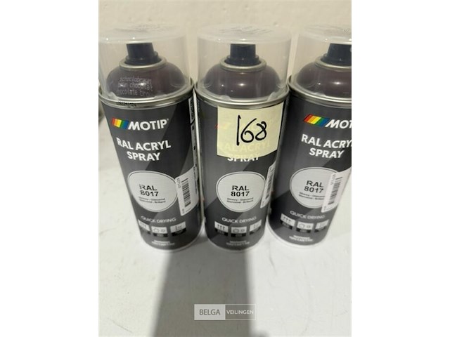 3x motip acryl chocoladebruin ral8017 400ml (houdbaar tot 2034) - afbeelding 2 van  3