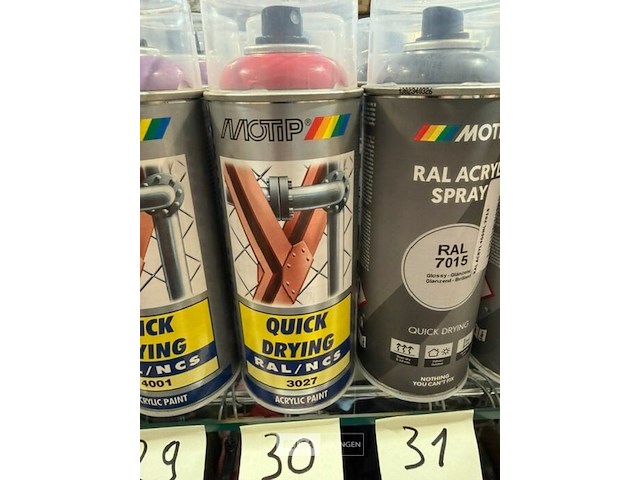 3x motip acryl framboosrood ral3027 400ml (houdbaar tot 2034) - afbeelding 2 van  3