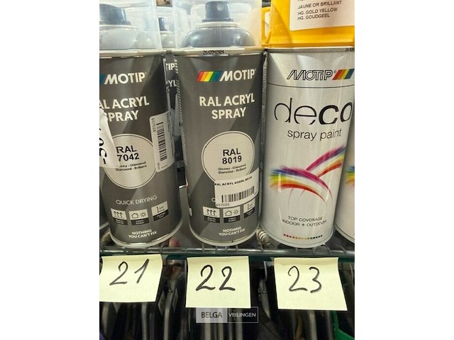 3x motip acryl grijsbruin ral8019 400ml (houdbaar tot 2034) - afbeelding 2 van  3