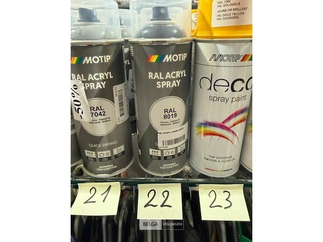 3x motip acryl grijsbruin ral8019 400ml (houdbaar tot 2034) - afbeelding 3 van  3