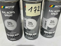 3x motip acryl grijsbruin ral8019 400ml (houdbaar tot 2034) - afbeelding 1 van  3