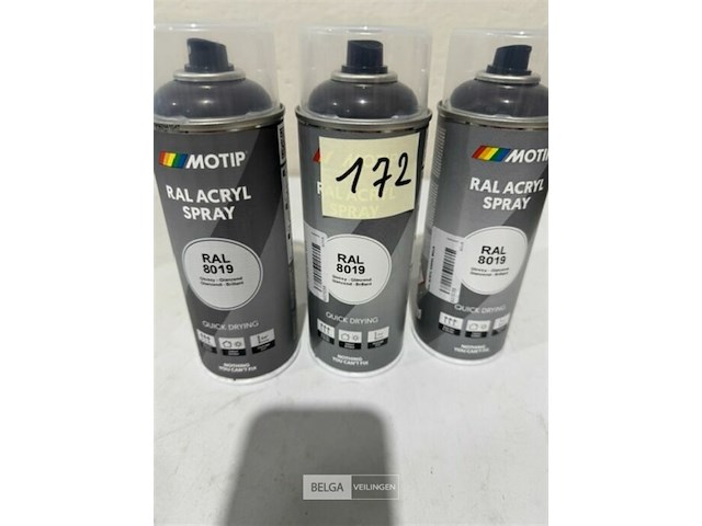 3x motip acryl grijsbruin ral8019 400ml (houdbaar tot 2034) - afbeelding 2 van  3