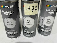 3x motip acryl grijsbruin ral8019 400ml (houdbaar tot 2034) - afbeelding 1 van  3