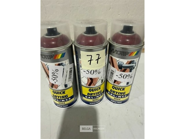 3x motip acryl ral3004 400ml (houdbaar tot 2034) - afbeelding 1 van  3