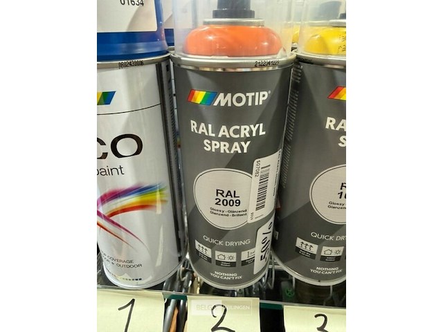 3x motip acryl traffic orange ral2009 400ml (houdbaar tot 2034) - afbeelding 3 van  3