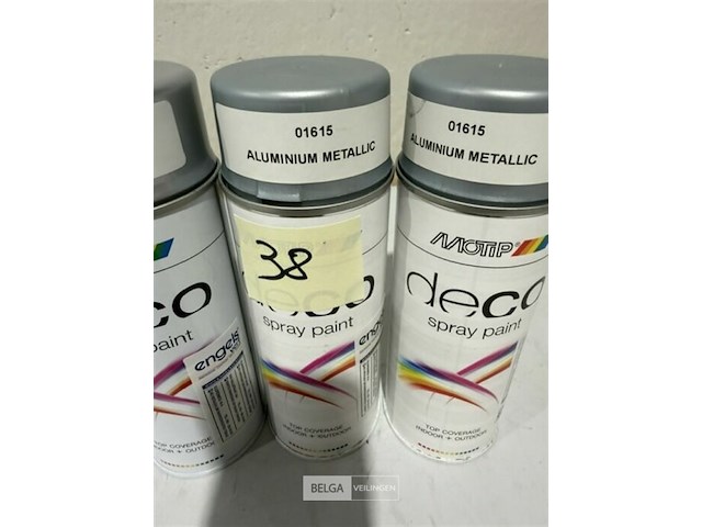 3x motip aluminium metalic ral9016 400ml (houdbaar tot 2034) - afbeelding 3 van  3