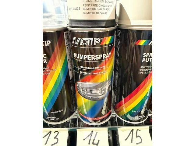 3x motip bumperspray zwart 400ml (houdbaar tot 2034) - afbeelding 2 van  3
