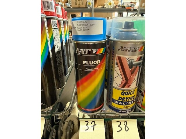 3x motip fluo blauw 400ml (houdbaar tot 2034) - afbeelding 3 van  3
