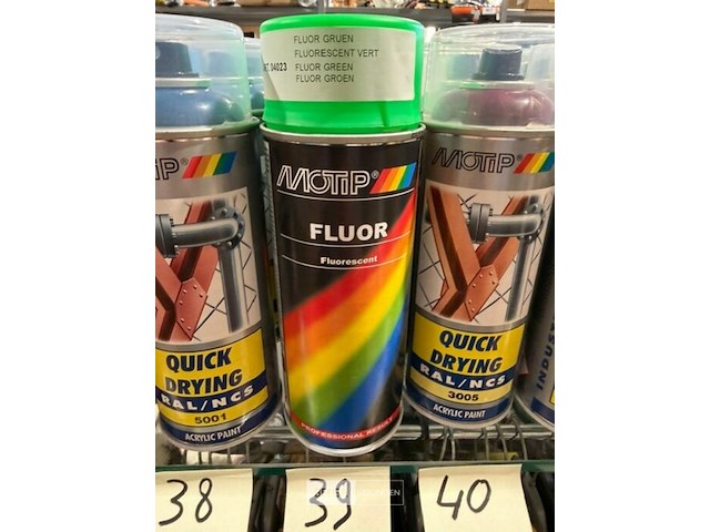 3x motip fluo groen 400ml (houdbaar tot 2034) - afbeelding 2 van  2