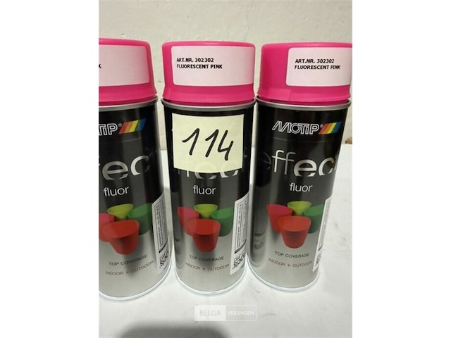 3x motip fluo roos 400ml (houdbaar tot 2034) - afbeelding 3 van  3