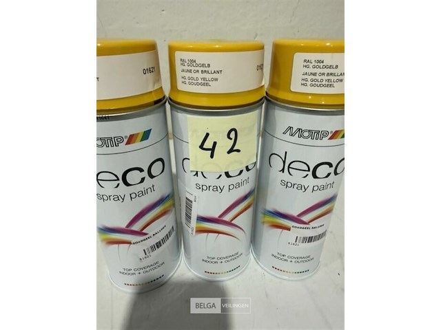 3x motip goudgeel ral1004 400ml (houdbaar tot 2034) - afbeelding 1 van  3