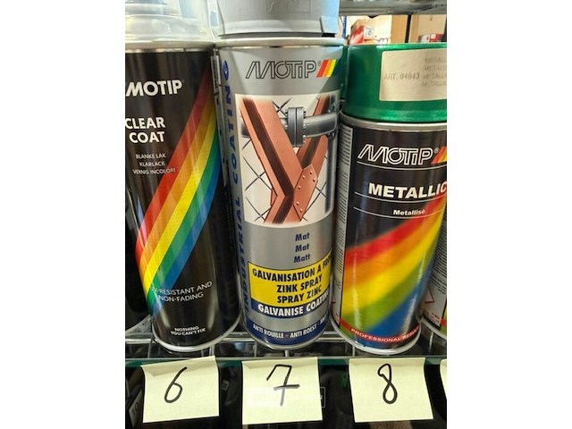 3x motip matte zinkspray 500ml (houdbaar tot 2034) - afbeelding 2 van  3