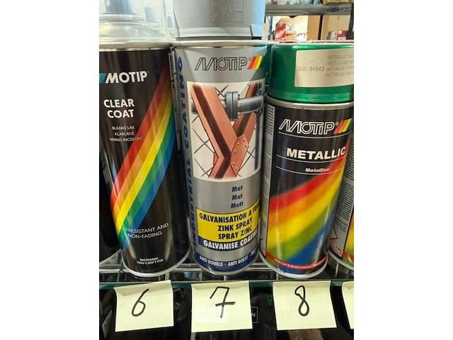 3x motip matte zinkspray 500ml (houdbaar tot 2034) - afbeelding 3 van  3