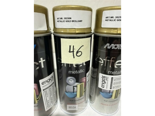 3x motip metalic gold brilliant 400ml (houdbaar tot 2034) - afbeelding 3 van  3