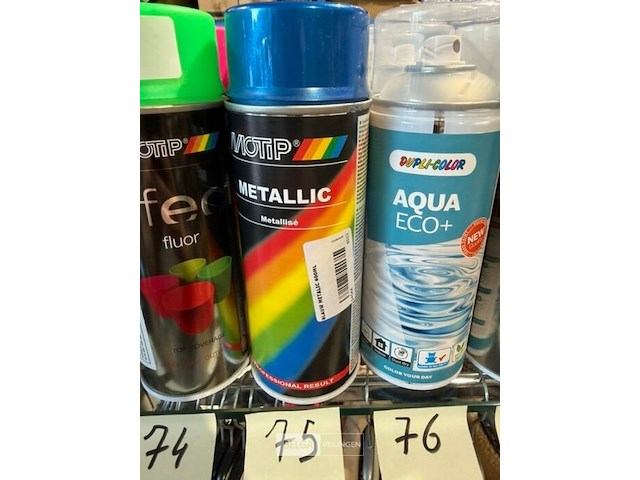 3x motip metallic blauw 400ml (houdbaar tot 2034) - afbeelding 3 van  3