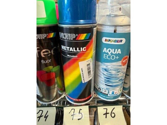 3x motip metallic blauw 400ml (houdbaar tot 2034) - afbeelding 1 van  2