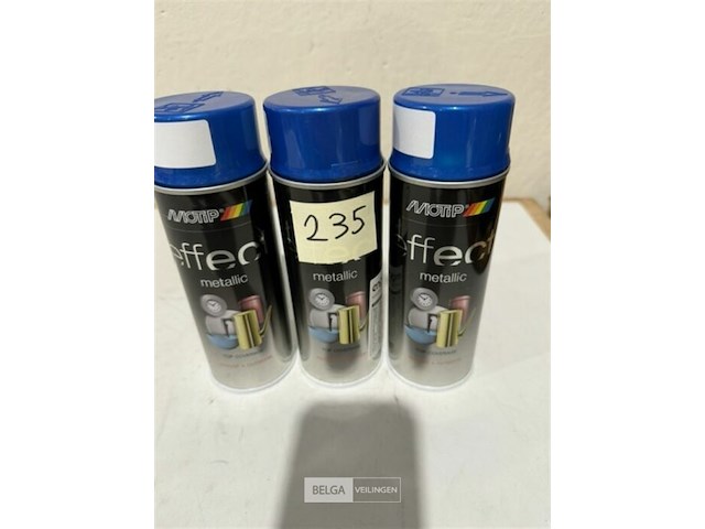 3x motip metallic blauw 400ml (houdbaar tot 2034) - afbeelding 1 van  3