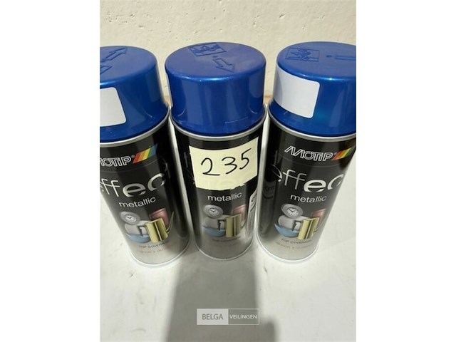 3x motip metallic blauw 400ml (houdbaar tot 2034) - afbeelding 3 van  3