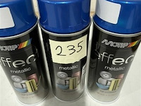 3x motip metallic blauw 400ml (houdbaar tot 2034) - afbeelding 3 van  3