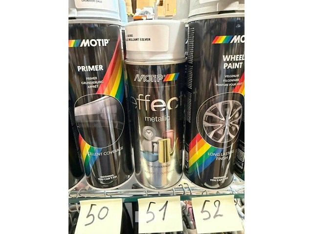 3x motip metallic brilliant zilver 400ml (houdbaar tot 2034) - afbeelding 3 van  3