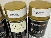 3x motip metallic gold 400ml (houdbaar tot 2034) - afbeelding 3 van  3