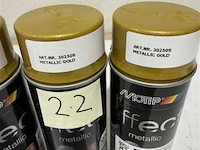 3x motip metallic gold 400ml (houdbaar tot 2034) - afbeelding 3 van  3