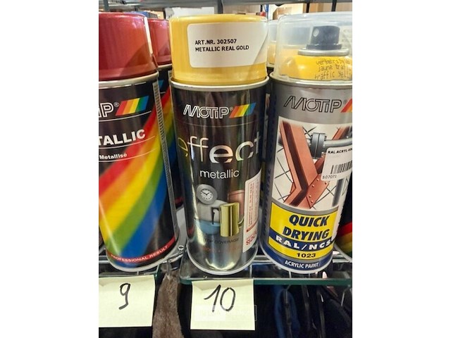 3x motip metallic real gold 400ml (houdbaar tot 2034) - afbeelding 2 van  3