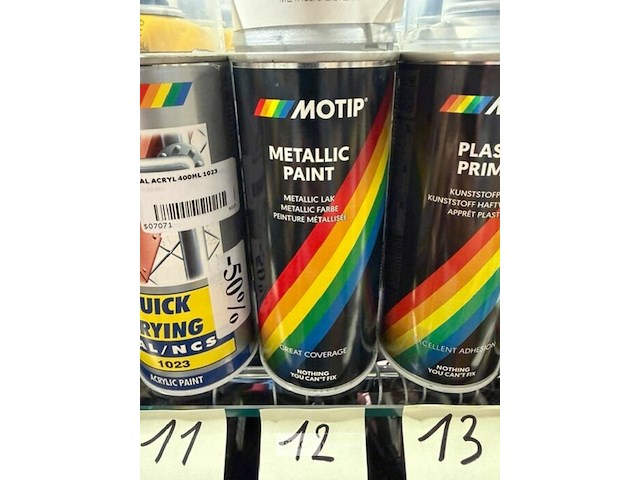 3x motip metallic zilver 400ml (houdbaar tot 2034) - afbeelding 3 van  3