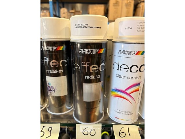 3x motip radiatorspray mat wit 400ml (houdbaar tot 2034) - afbeelding 2 van  2