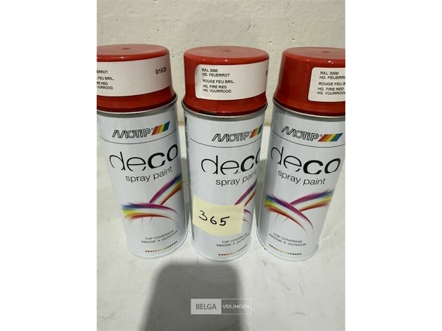 3x motip ral 3000 vuurrood 400ml houdbaar tot 2035 - afbeelding 1 van  3