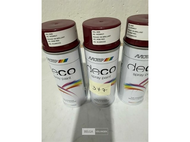 3x motip ral 3005 wijnrood 400ml houdbaar 2030 - afbeelding 1 van  3