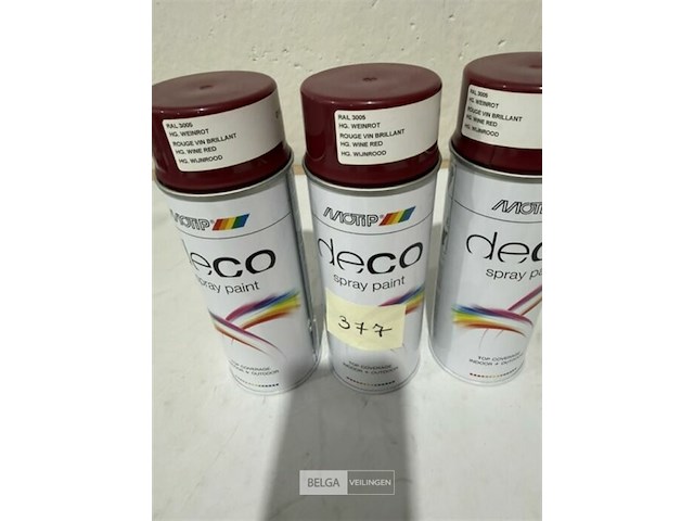 3x motip ral 3005 wijnrood 400ml houdbaar 2030 - afbeelding 1 van  3