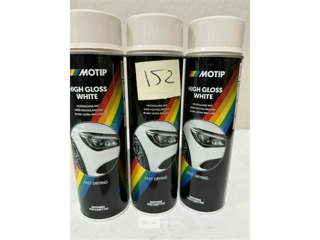 3x motip wit hoogglans 500ml (houdbaar tot 2034) - afbeelding 1 van  3