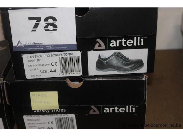 3x paar veiligheidsschoenen, artelli, maat 44, gebruikt - afbeelding 2 van  3