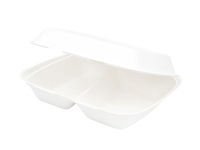 3x pack v 50 afhaalbox 2 vakken 25x20x7 ecoware - afbeelding 1 van  2